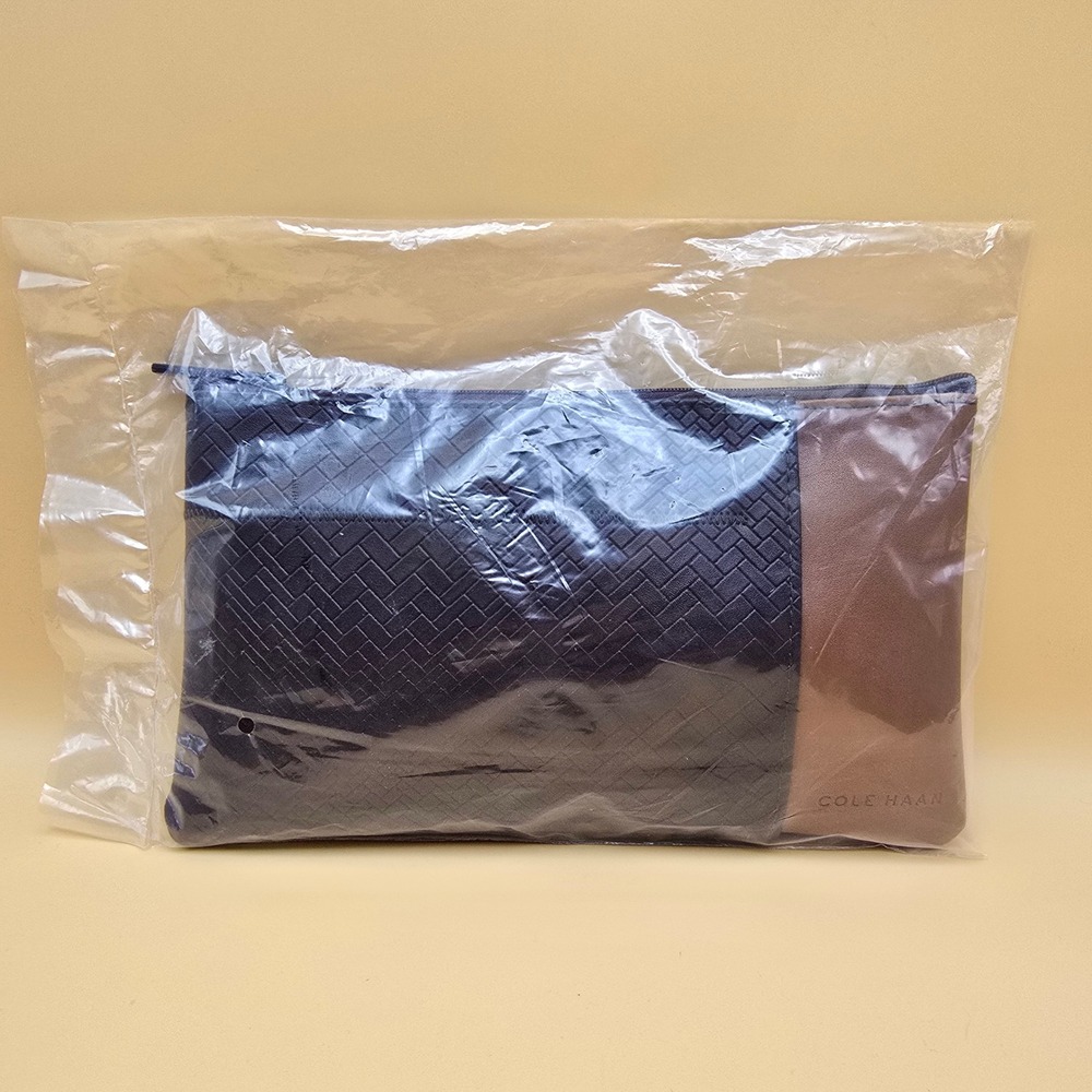Cole Haan American Airlines First Class Amenity Kit Black Brown Travel Pouch NEW